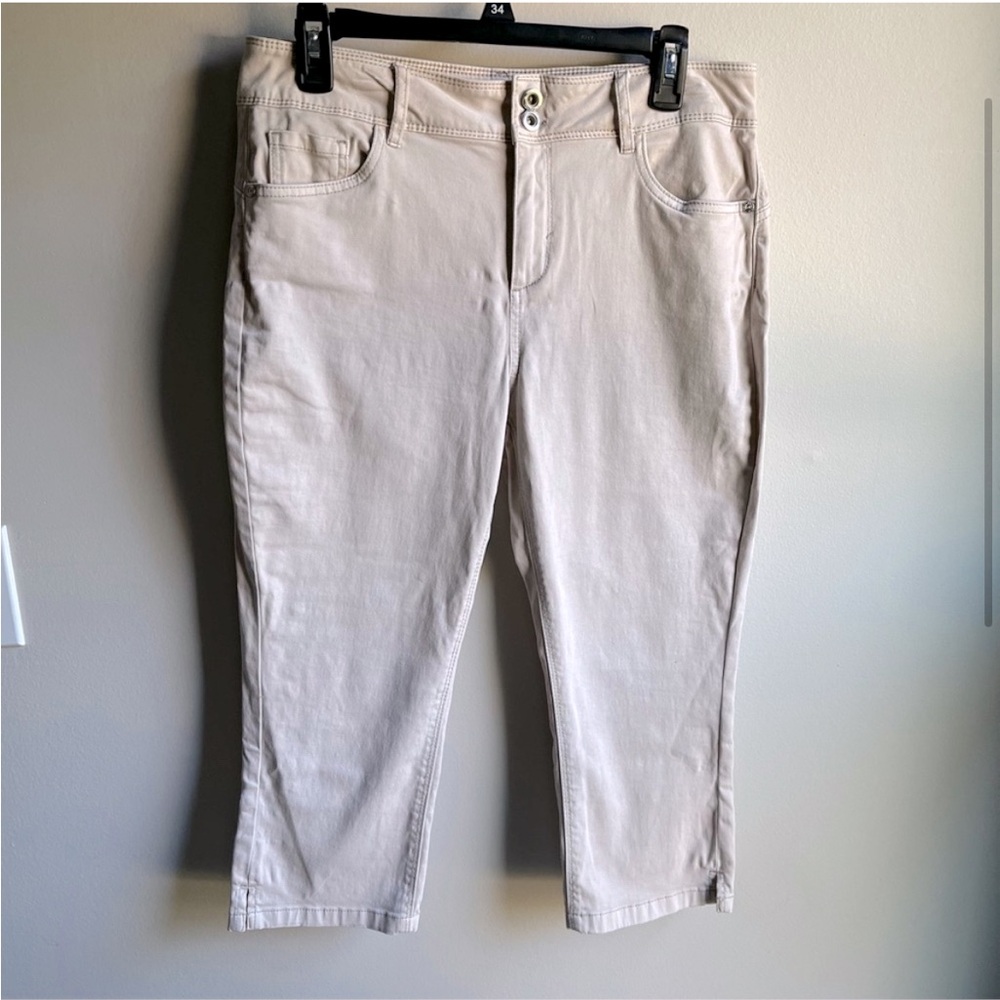 Tom Tailor Cream Kate Slim Capri Size 28